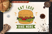 Mountain Burger Logo Badge Sticker