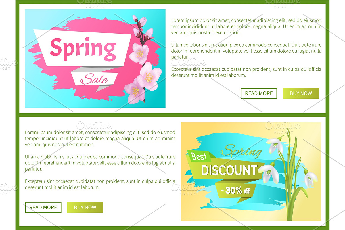 Spring Sale Advertisement Labels in Illustrations - product preview 8