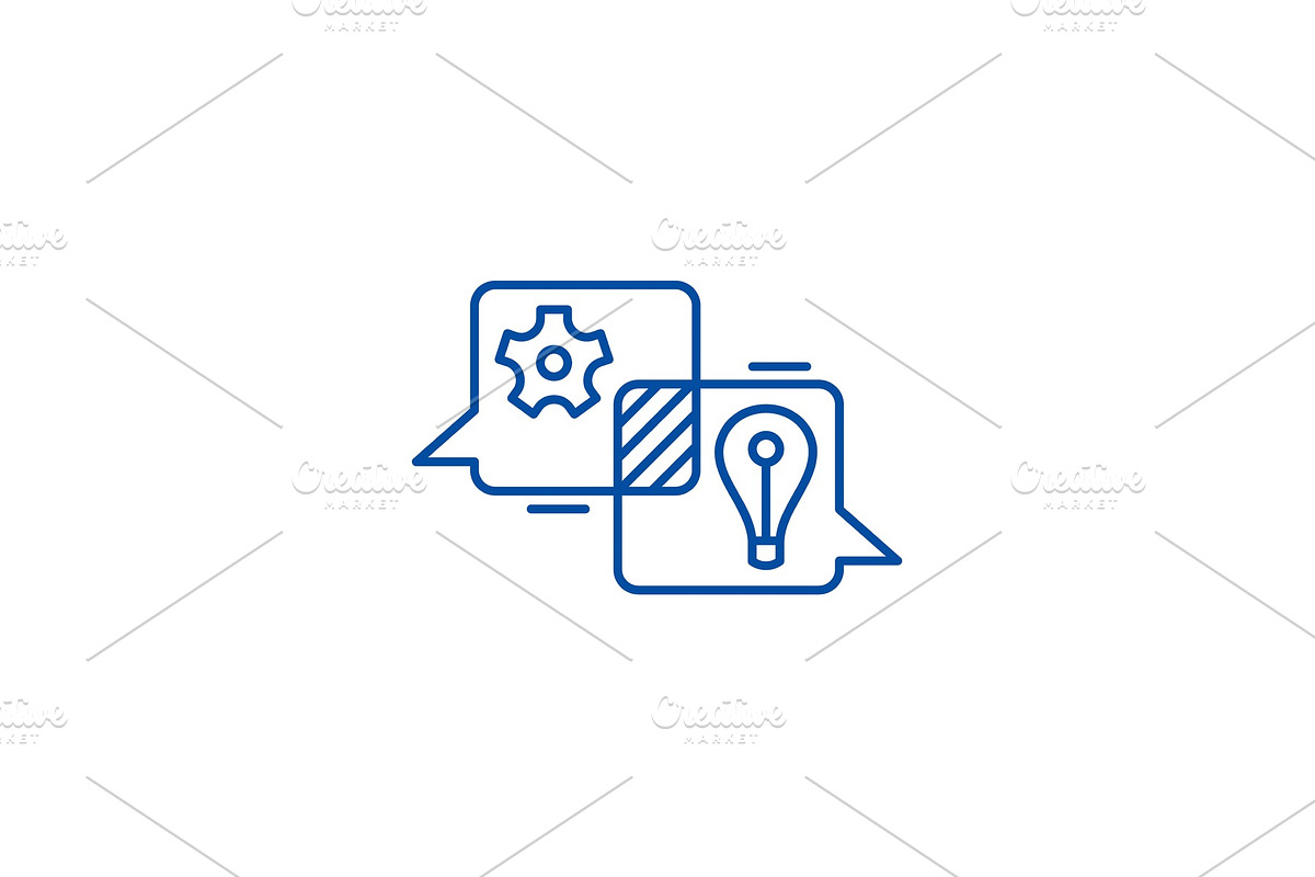 Creative discussion line icon in Illustrations - product preview 8