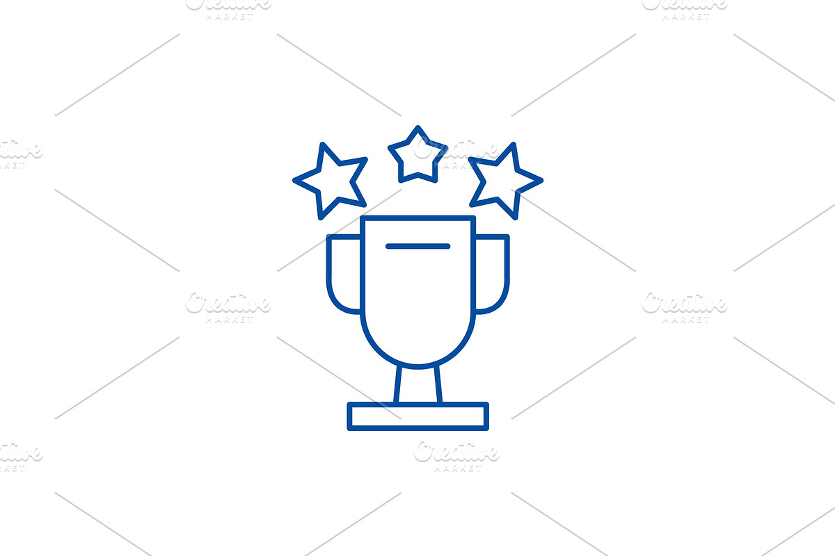 Cup awards line icon concept. Cup in Objects - product preview 8
