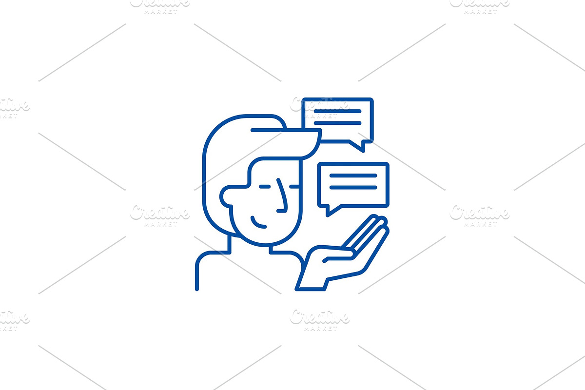 Customer research line icon concept in Illustrations - product preview 8