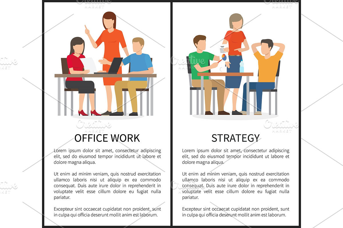 Office Work and Strategy in Illustrations - product preview 8