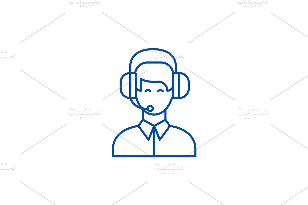 Customer support line icon concept in Illustrations - product preview 8