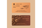 Cafe menu vector business card sweet