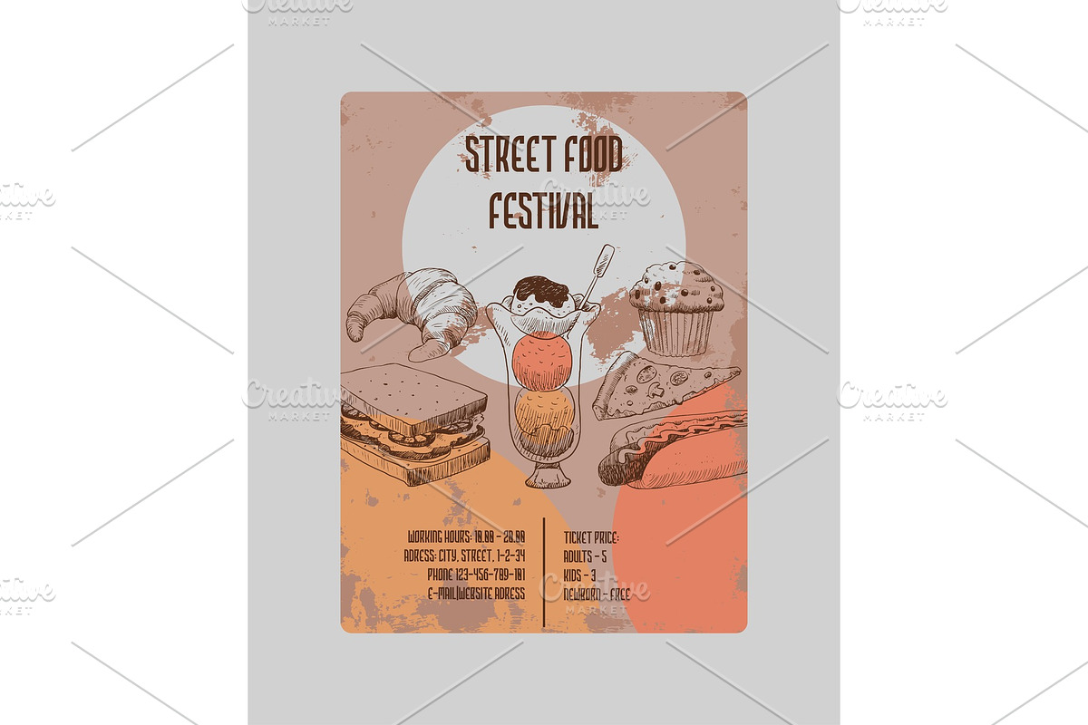 Cafe menu vector sweet desserts in Illustrations - product preview 8