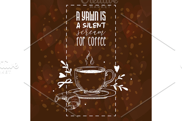 Coffee pattern vector coffeecup
