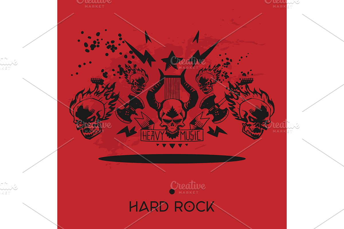 Heavy metal pattern vector rock in Textures - product preview 8