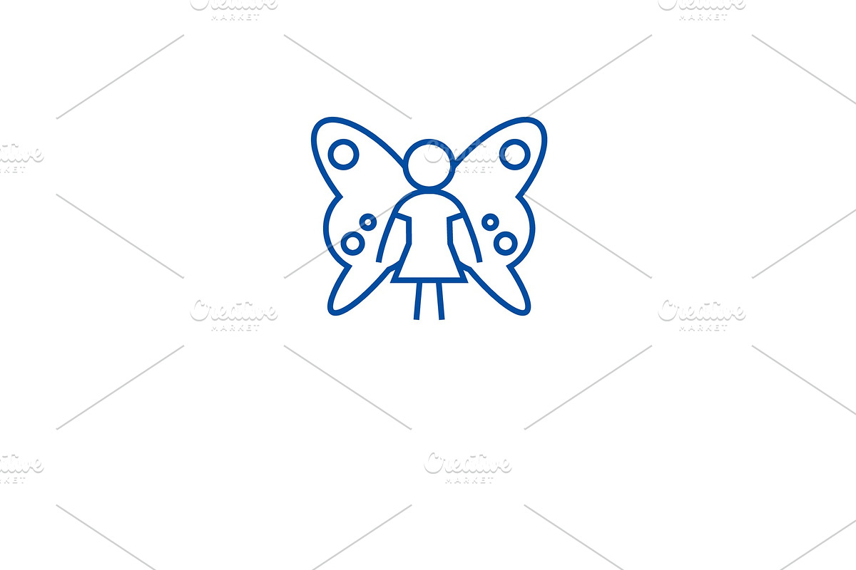 Cute fairy line icon concept. Cute in Illustrations - product preview 8