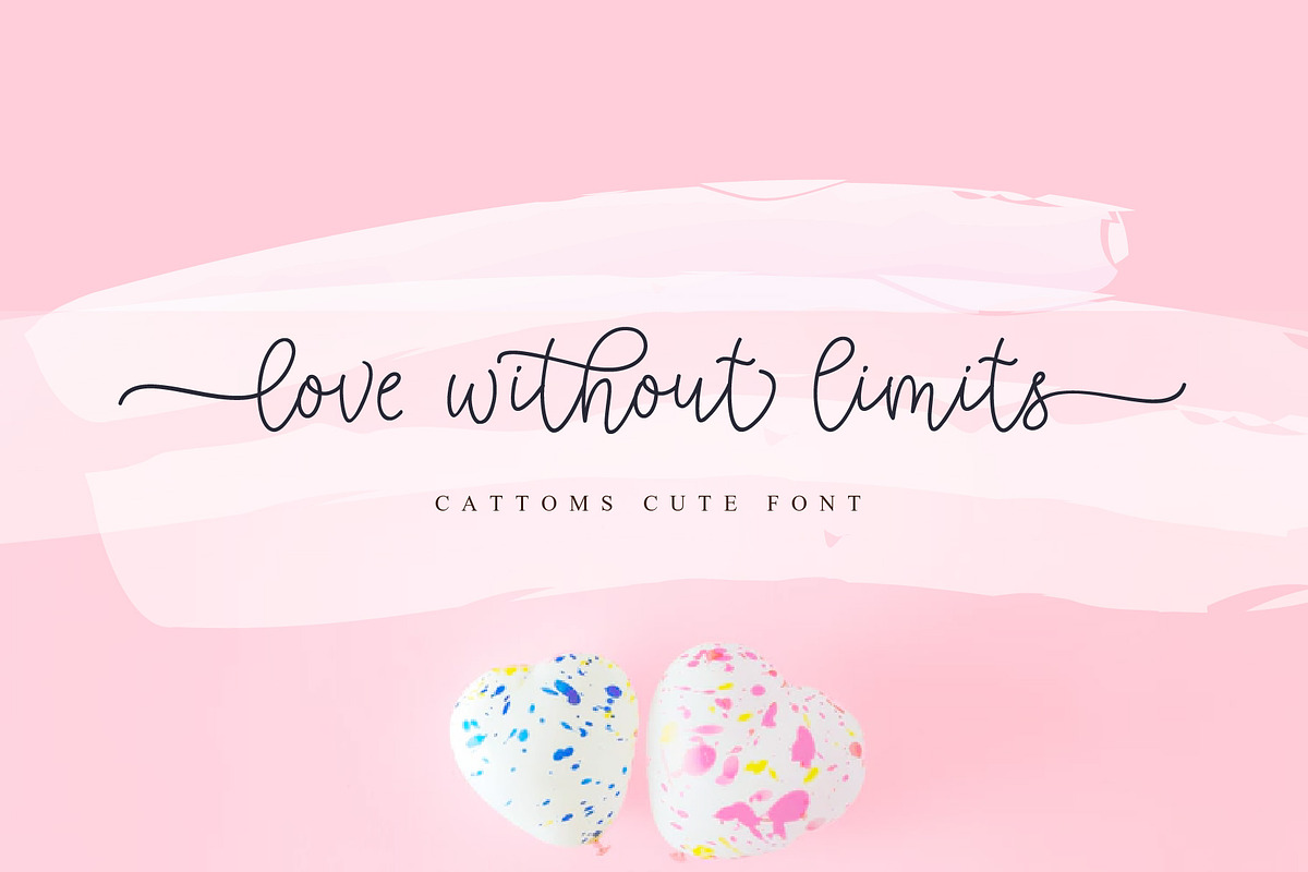 Cattoms Cute Script Fonts in Cute Fonts - product preview 8