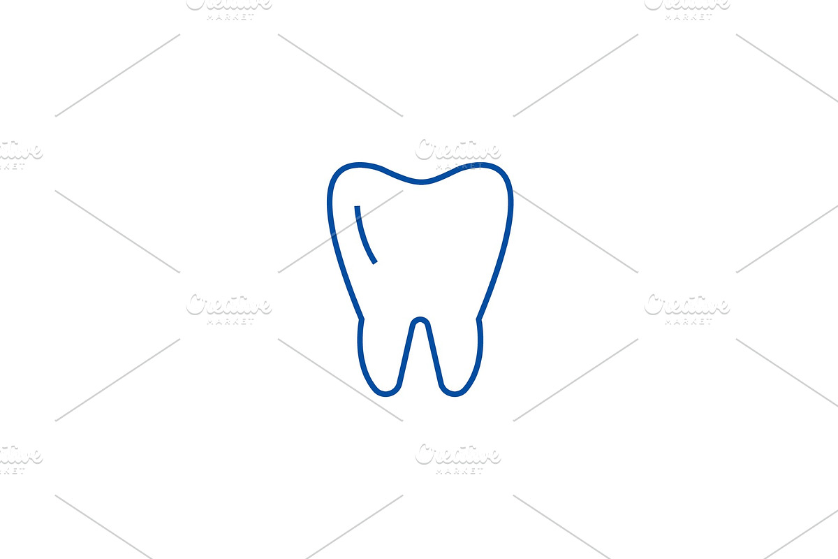 Cute tooth line icon concept. Cute in Objects - product preview 8