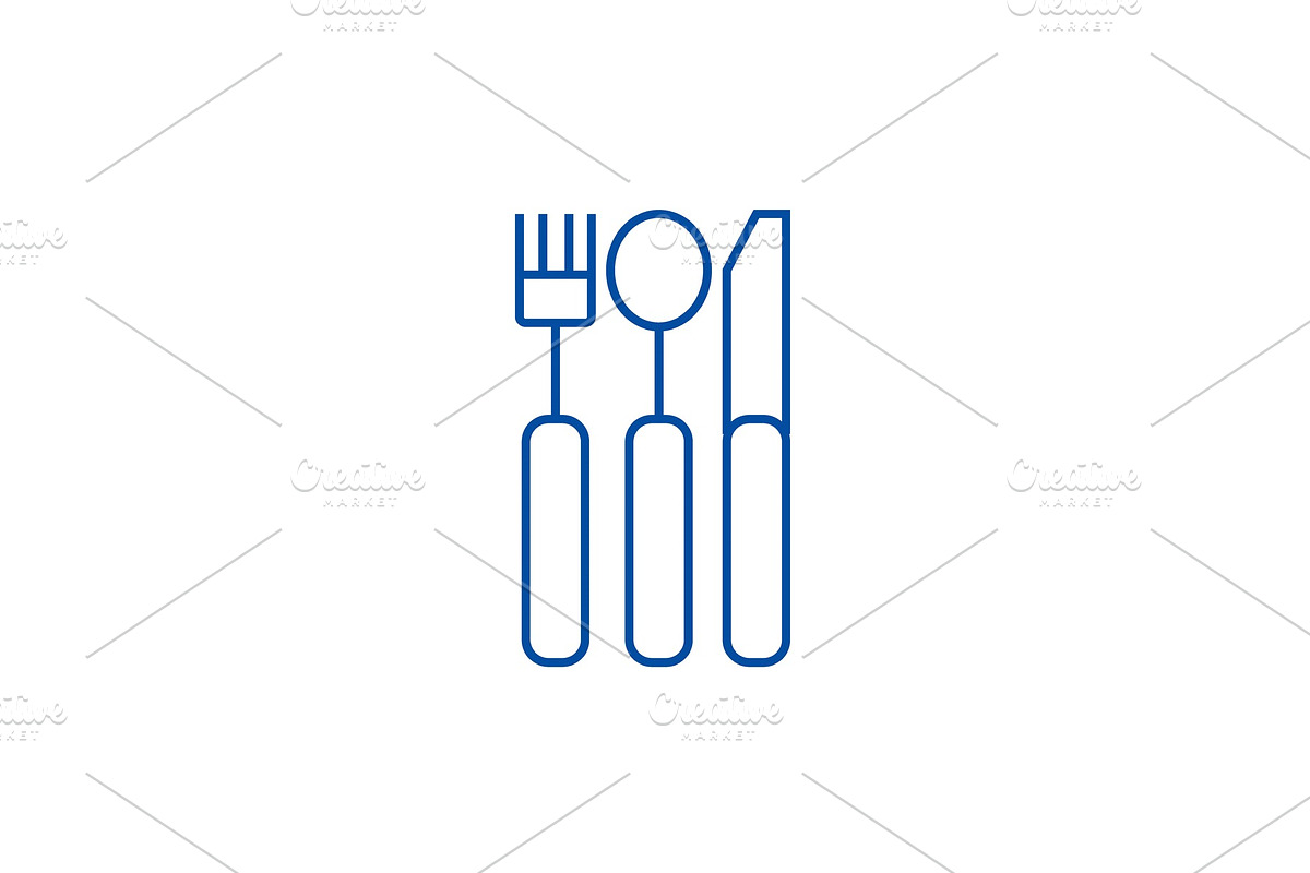 Cutlery line icon concept. Cutlery in Illustrations - product preview 8