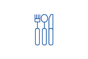 Cutlery line icon concept. Cutlery