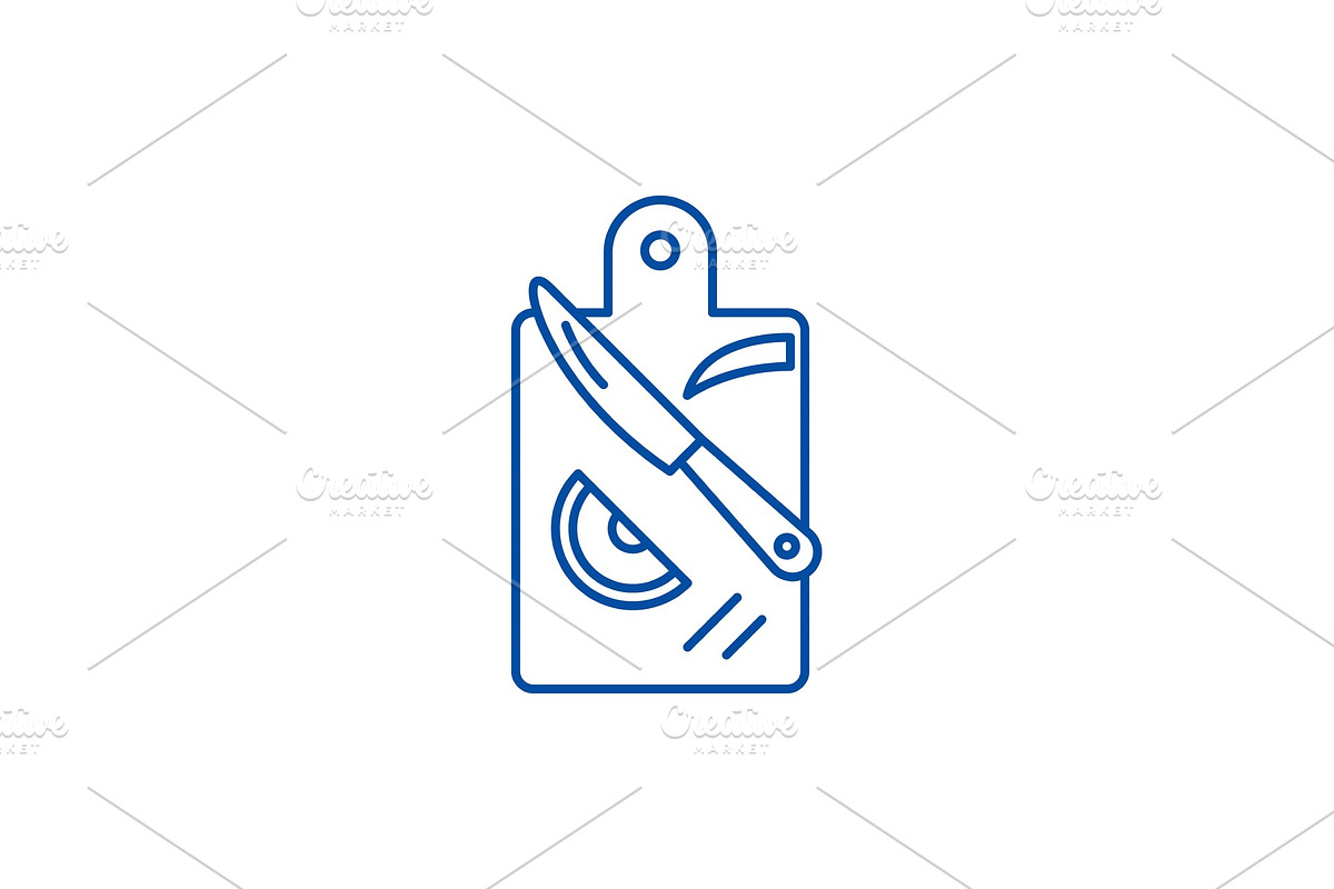 Cutting products line icon concept in Objects - product preview 8