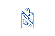 Cutting products line icon concept