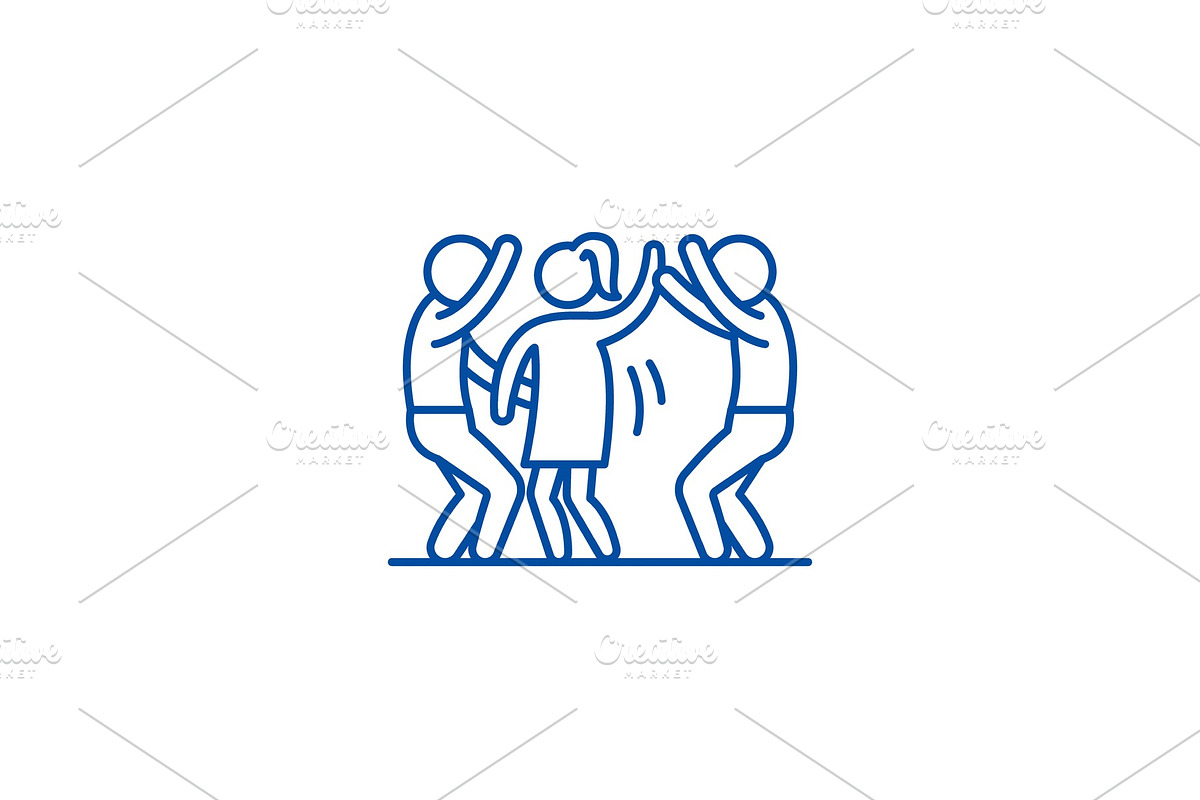 Dance party line icon concept. Dance in Illustrations - product preview 8