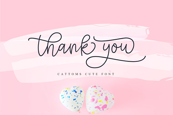 Cattoms Cute Script Fonts in Cute Fonts - product preview 10