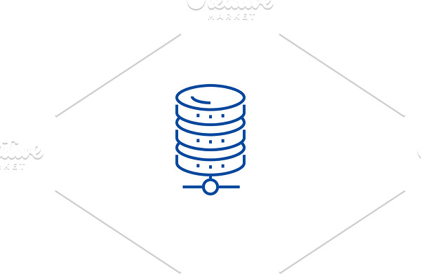 Database network line icon concept