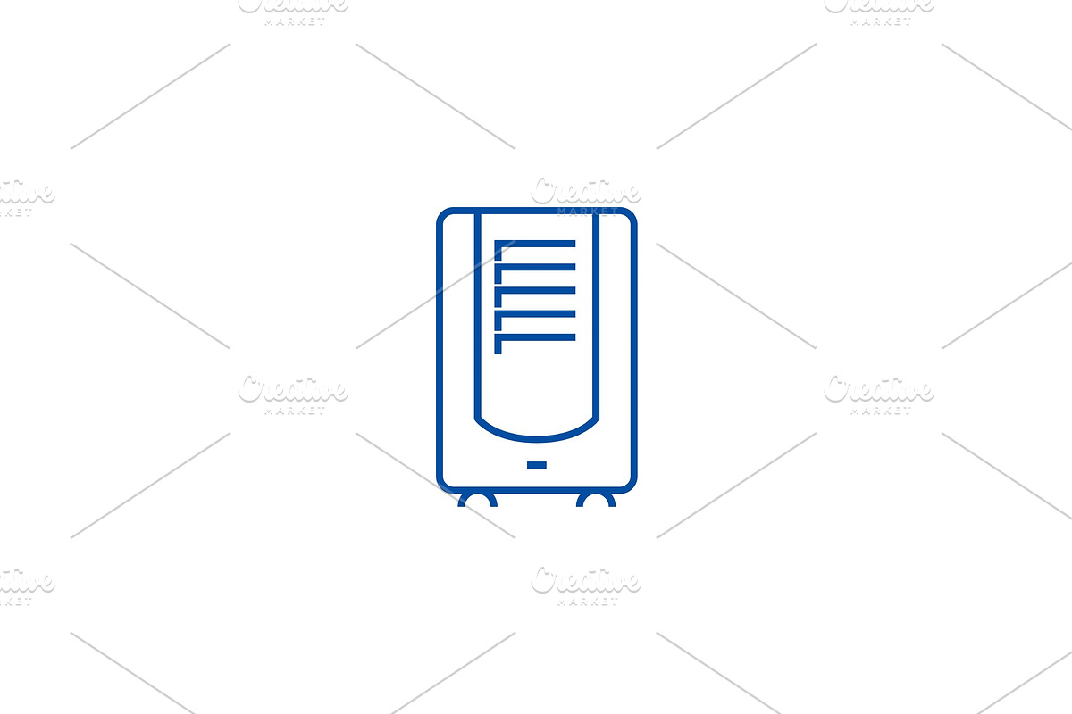 Dehumidifier line icon concept in Illustrations - product preview 8