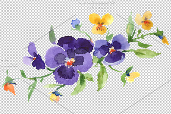 Bouquet Exotic Watercolor png in Illustrations - product preview 1