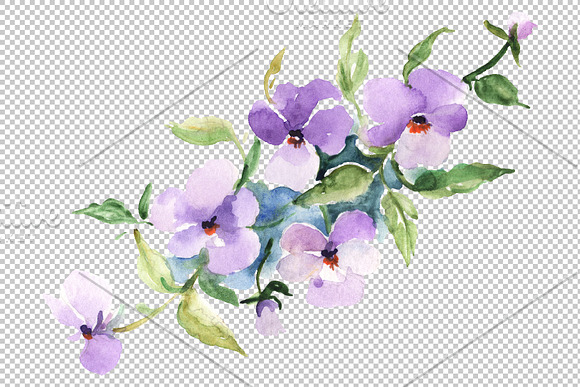 Bouquet Exotic Watercolor png in Illustrations - product preview 2