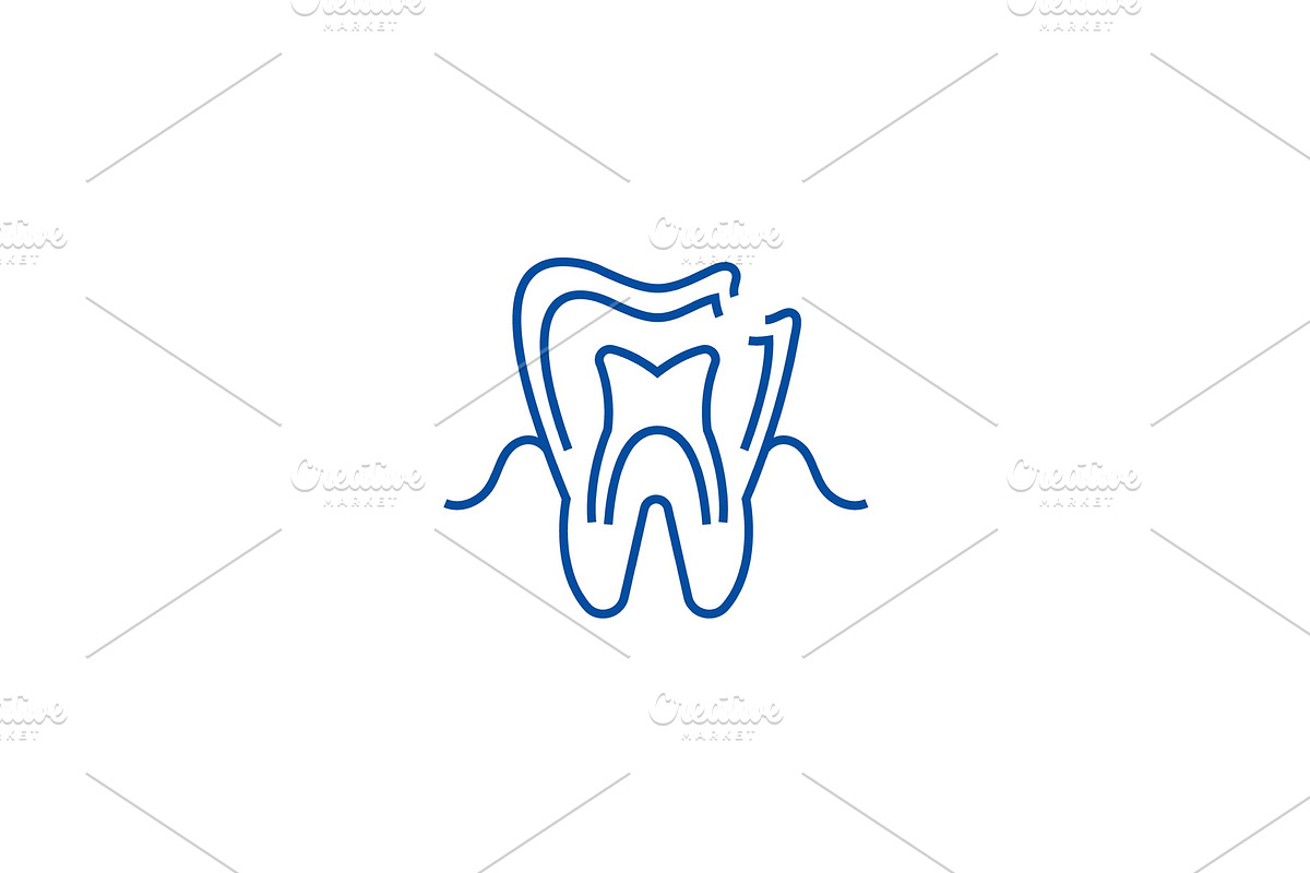 Dental caries line icon concept in Objects - product preview 8