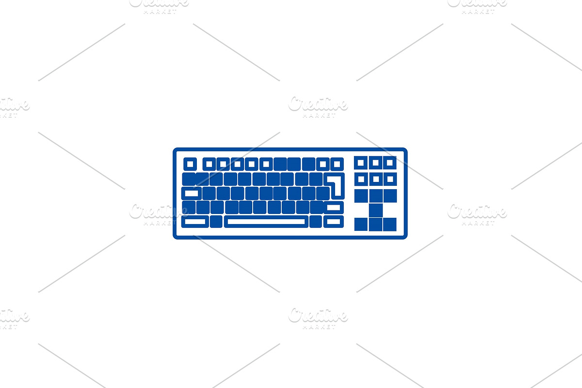 Detailed keyboard line icon concept in Illustrations - product preview 8