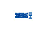 Detailed keyboard line icon concept