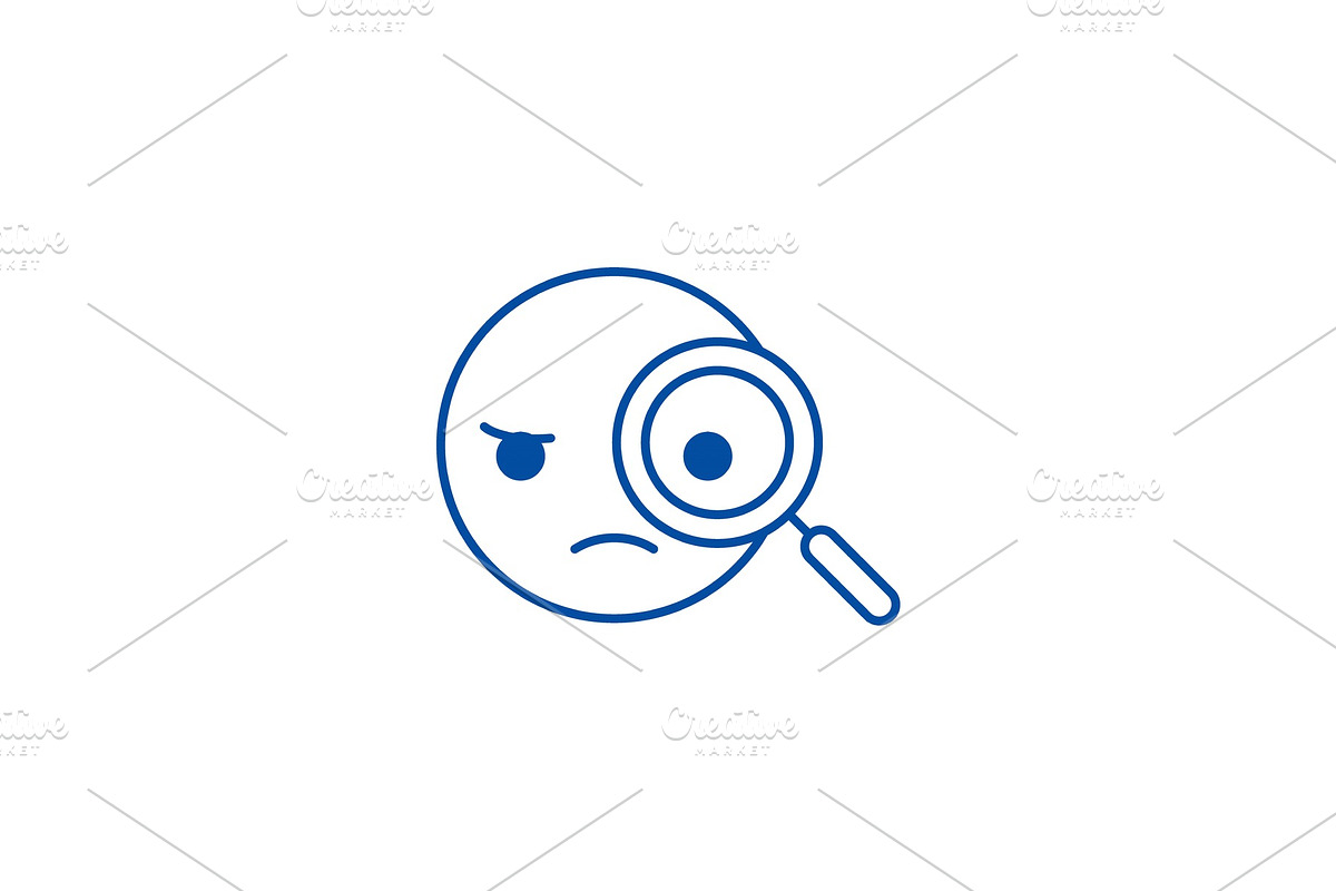 Detective emoji line icon concept in Illustrations - product preview 8