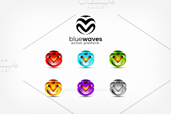 Blue Waves Logo in Logo Templates - product preview 4
