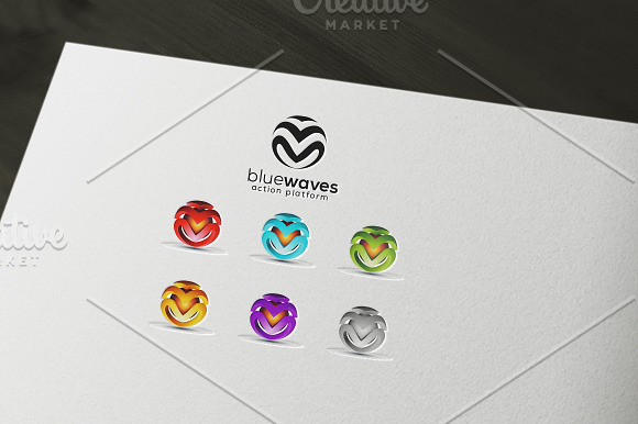 Blue Waves Logo in Logo Templates - product preview 5