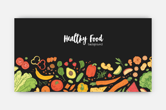 Healthy food bundle in Illustrations - product preview 1