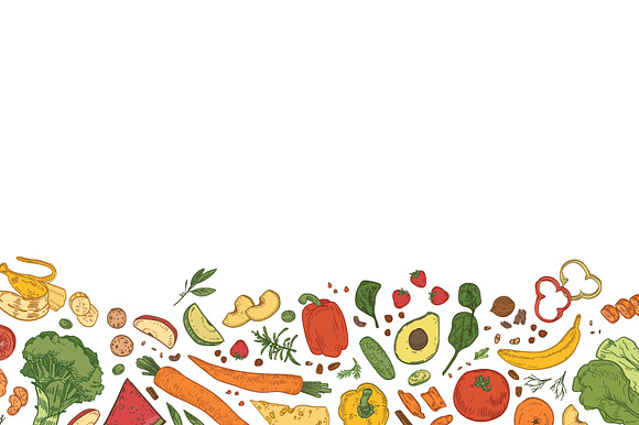 Healthy food bundle in Illustrations - product preview 2