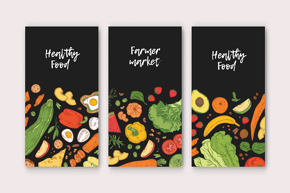 Healthy food bundle in Illustrations - product preview 3