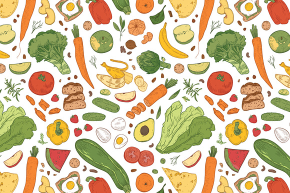 Healthy food bundle in Illustrations - product preview 12