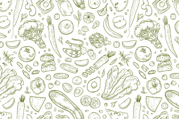 Healthy food bundle in Illustrations - product preview 13