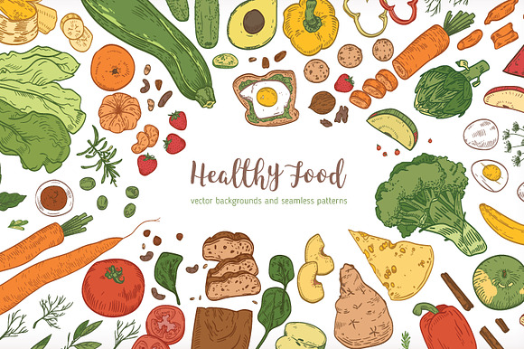 Healthy food bundle in Illustrations - product preview 17