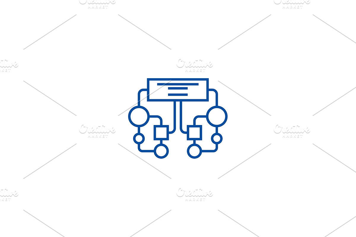 Diagram, block line icon concept in Illustrations - product preview 8