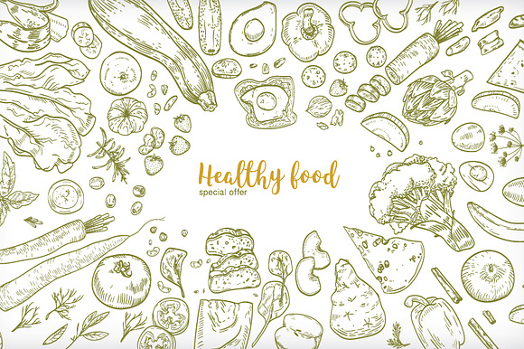 Healthy food bundle in Illustrations - product preview 19