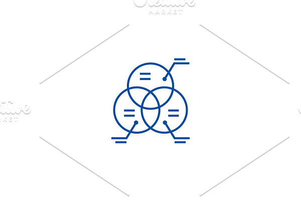 Diagram, marketing,circle parts line