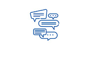 Dialog line icon concept. Dialog