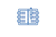 Diary line icon concept. Diary flat