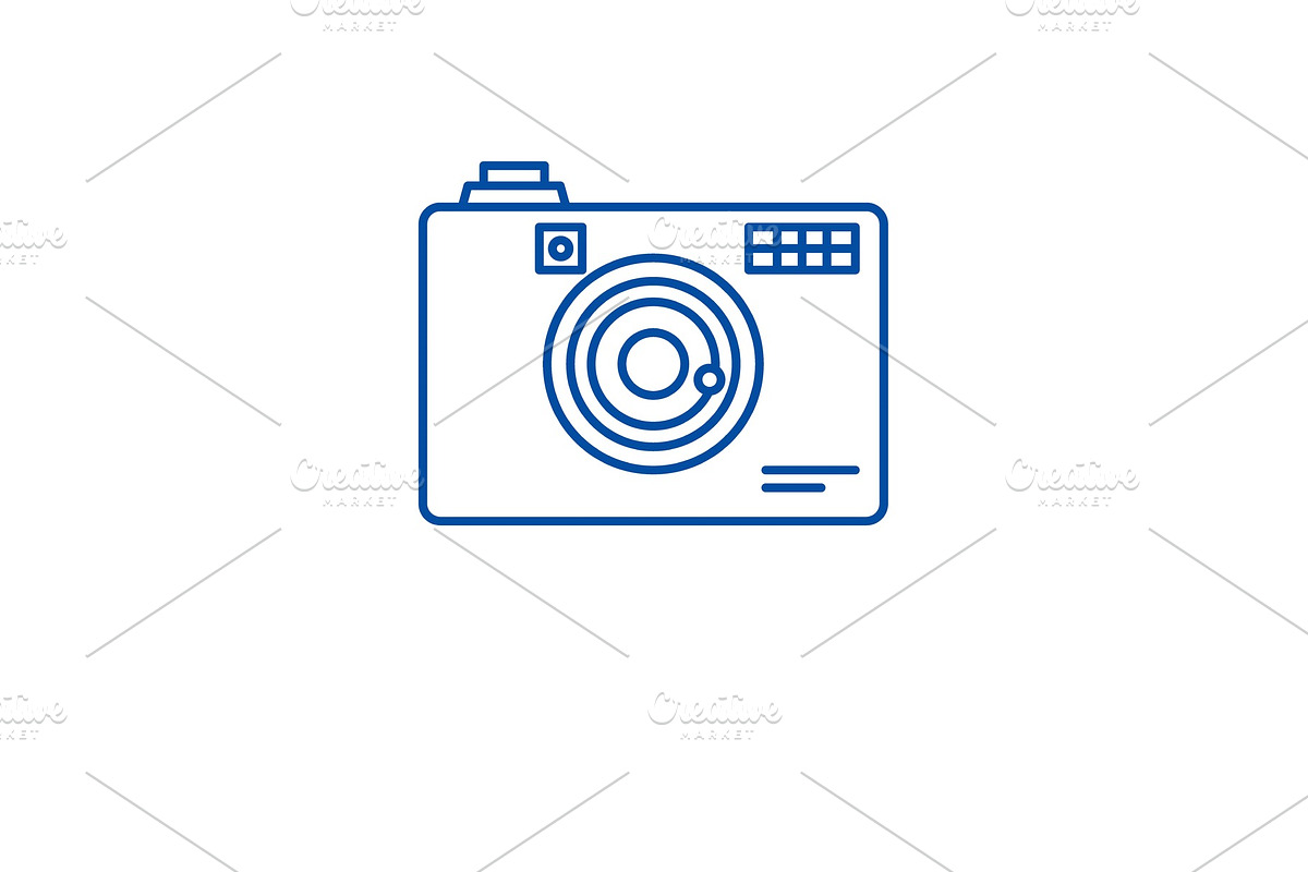 Digital camera line icon concept in Objects - product preview 8