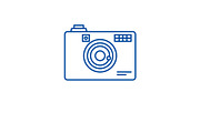 Digital camera line icon concept