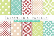 Green & Pink Geometric Papers