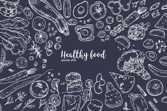 Healthy food bundle in Illustrations - product preview 20