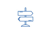 Direction of travel line icon
