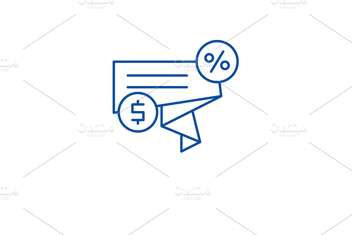 Discount sales line icon concept in Illustrations - product preview 8