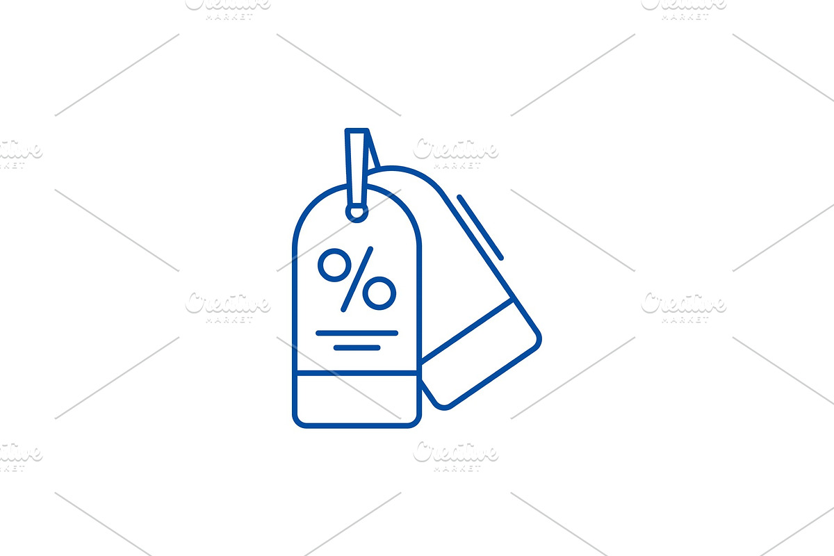 Discounts line icon concept in Illustrations - product preview 8