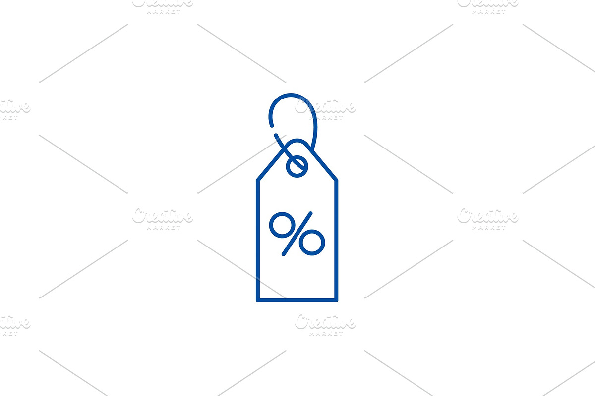 Discounts banner line icon concept in Illustrations - product preview 8