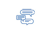 Discussion line icon concept